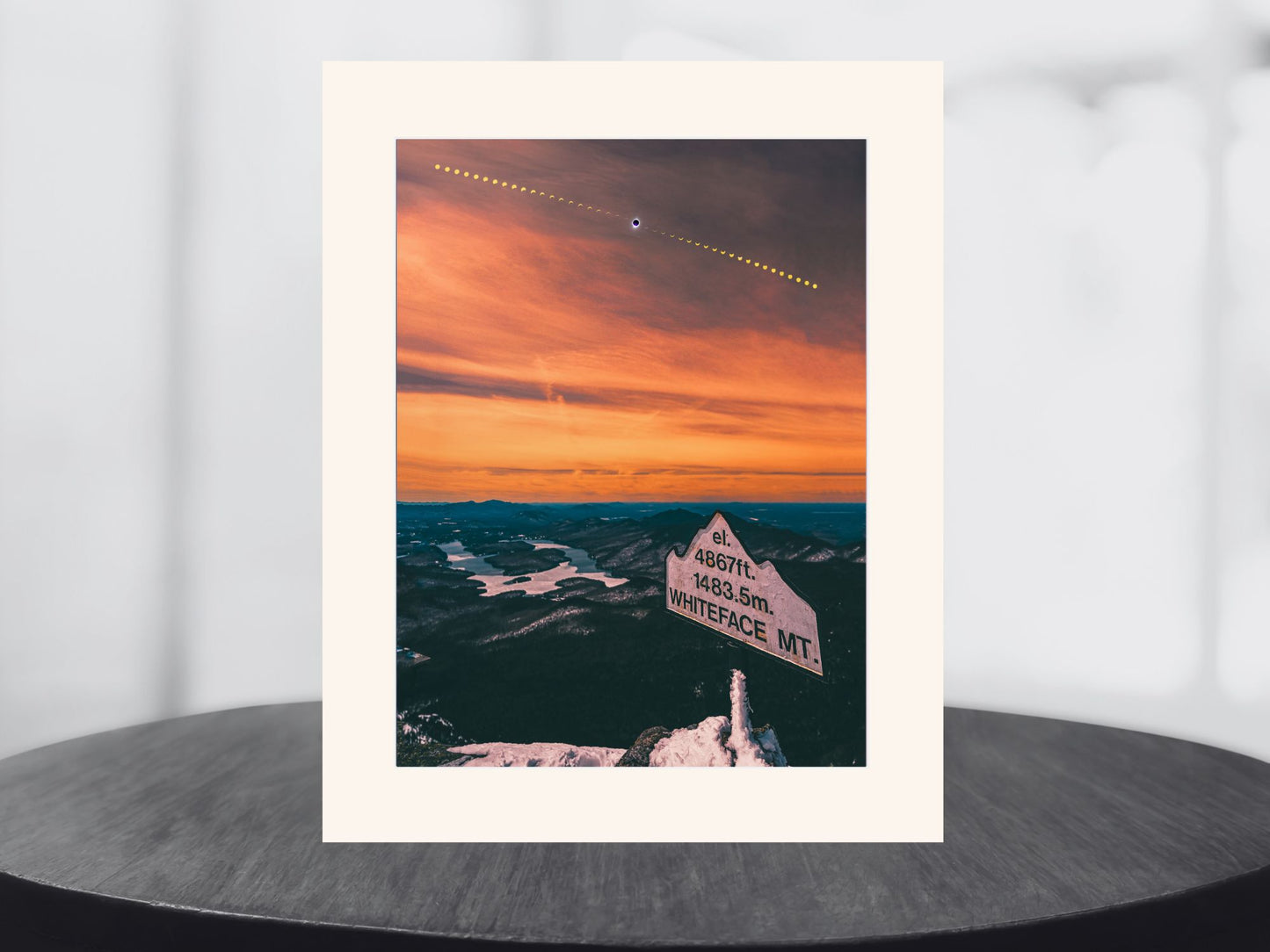 Print of 2024 Solar Eclipse Timelapse view from Whiteface