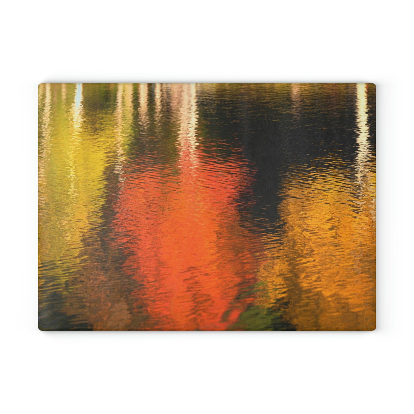 Glass Cutting Board - Reflections of Autumn