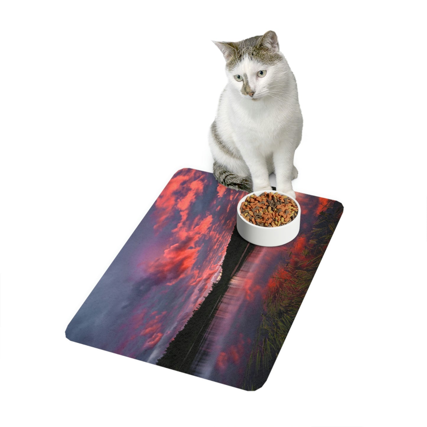 Pet Food Mat - Reflections of Summer, Colby Lake