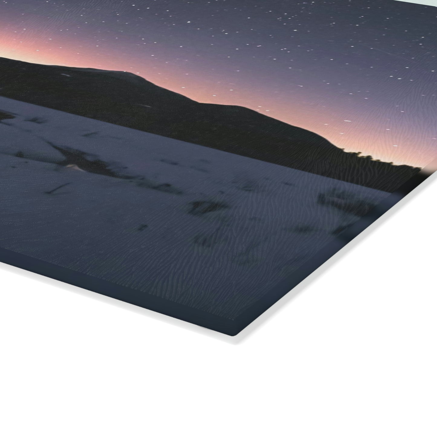 Glass Cutting Board - Starlit Aurora over Whiteface Mt.