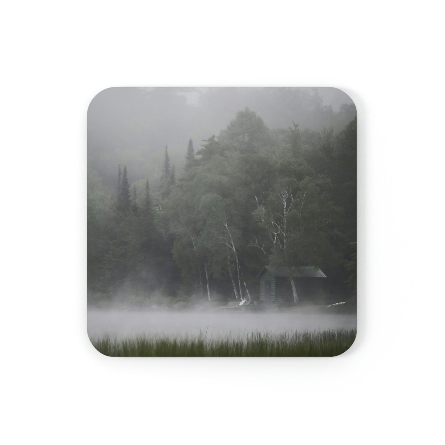 Cork Back Coaster - Adirondack Morning