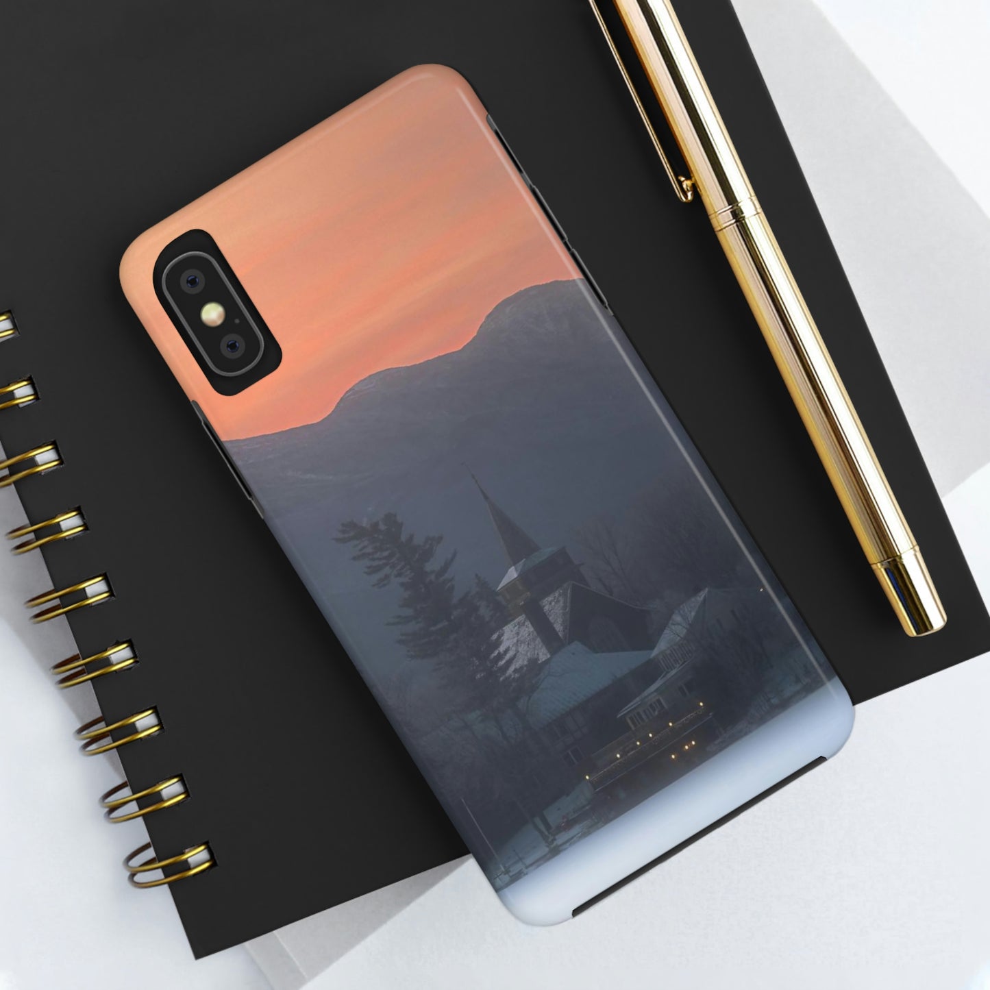 Impact Resistant Phone Case - Mirror Lake Winter Sunrise