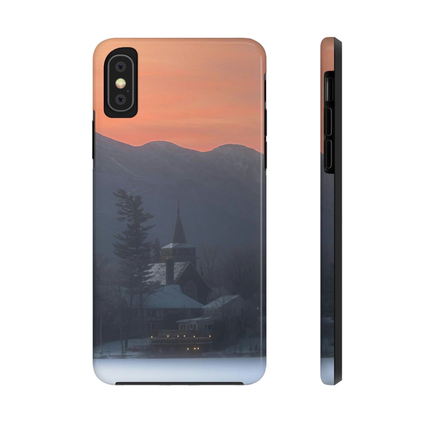 Impact Resistant Phone Case - Mirror Lake Winter Sunrise