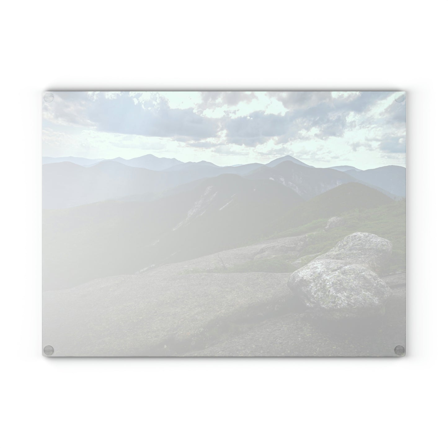 Glass Cutting Board - Heart Shaped Rock on Gothics Mountain