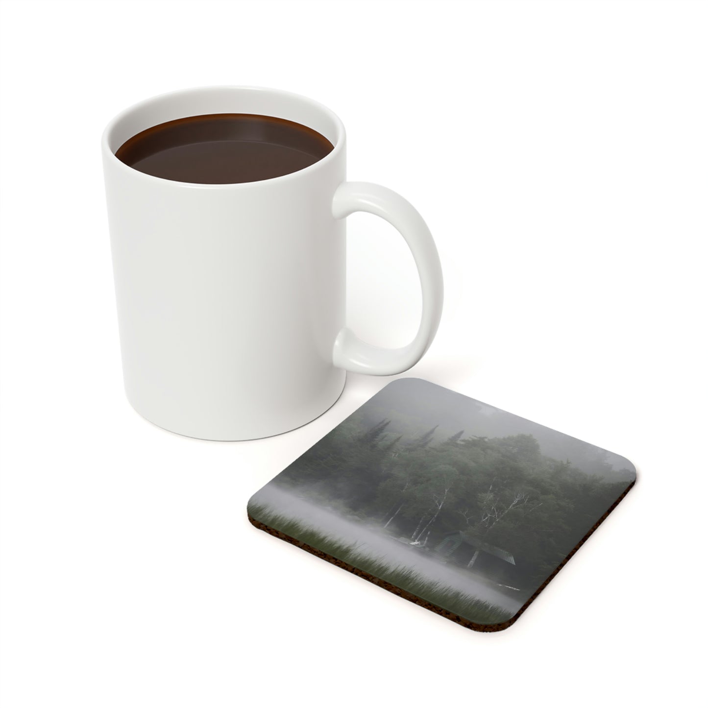 Cork Back Coaster - Adirondack Morning
