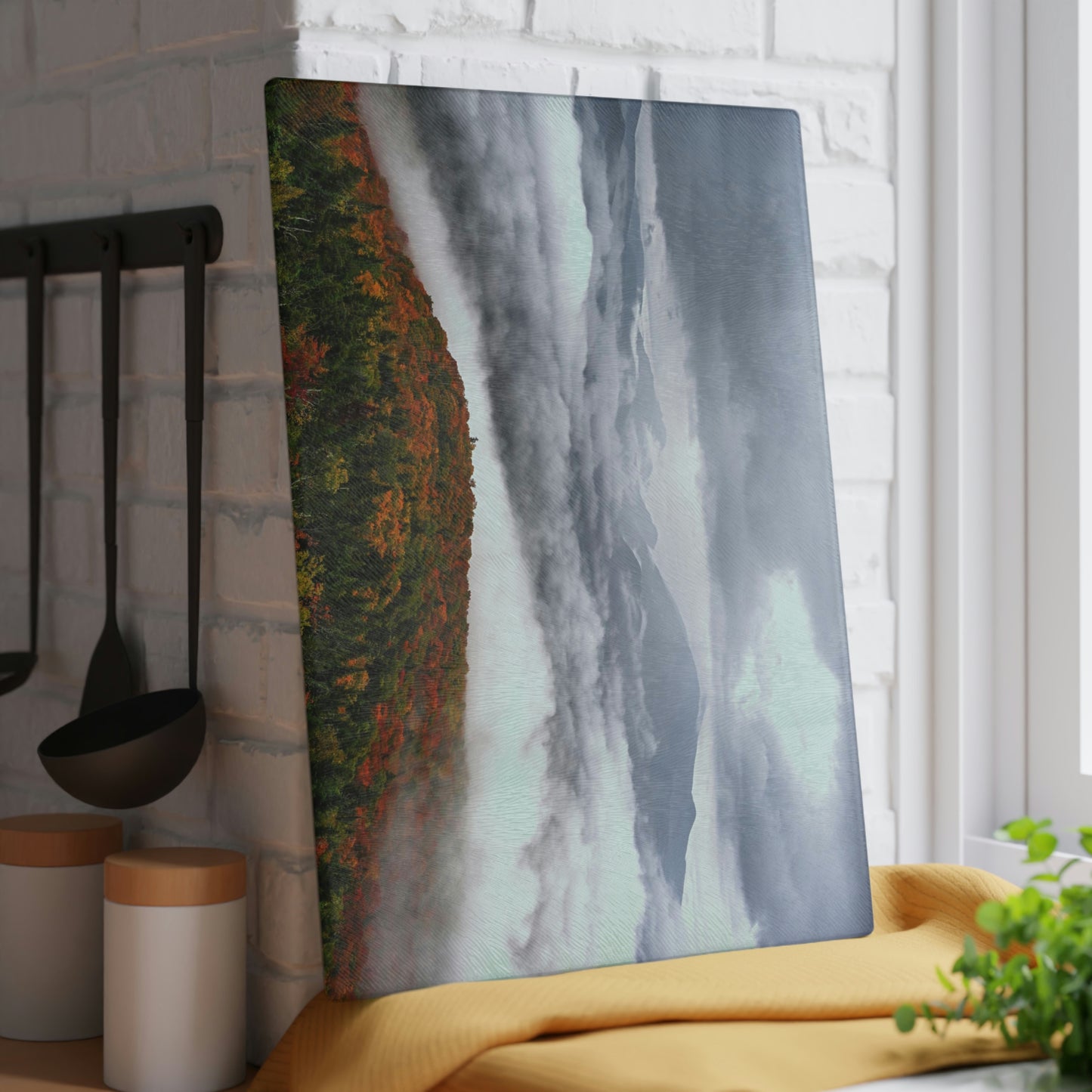 Glass Cutting Board - Autumn Mood from Mt. Van Hoevenberg
