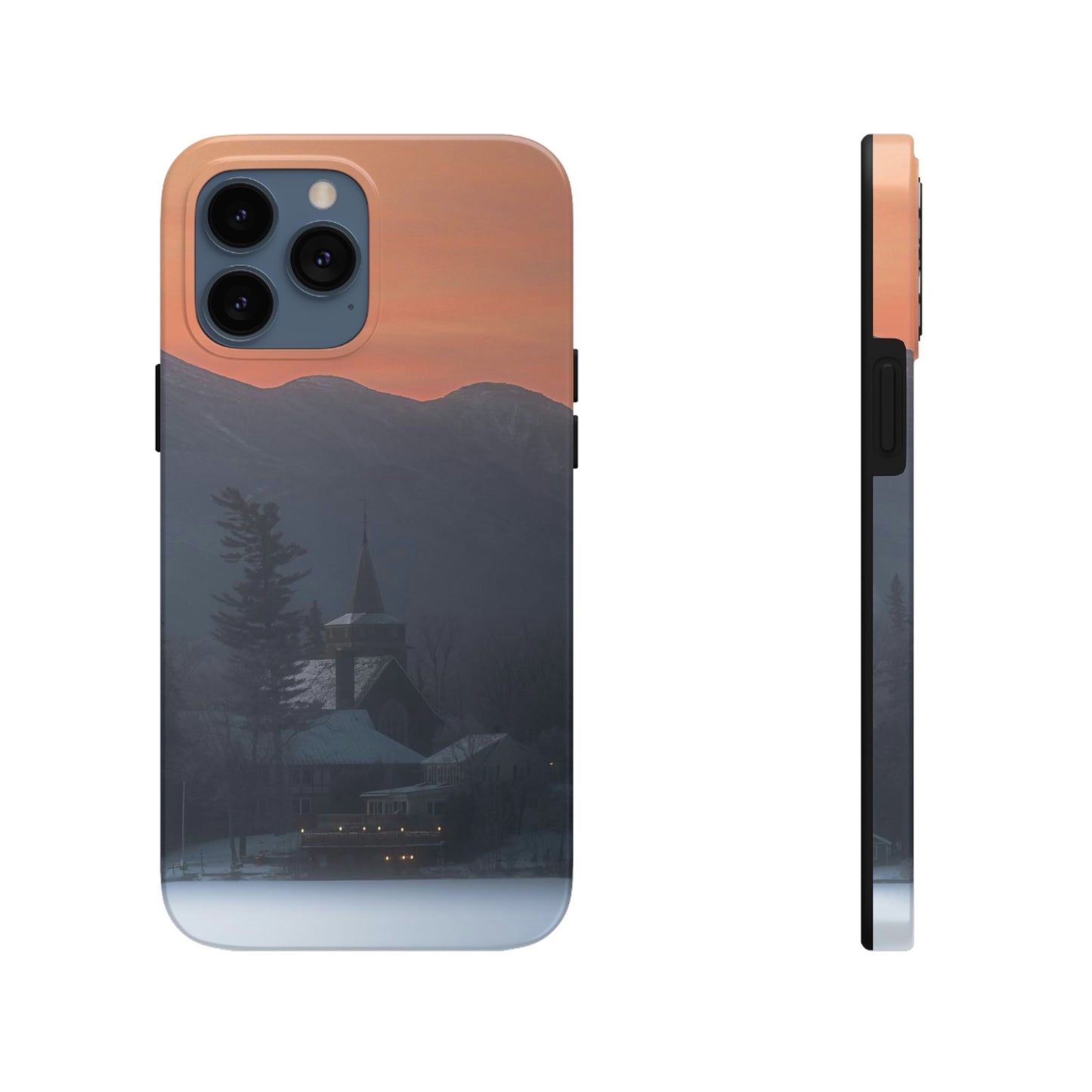 Impact Resistant Phone Case - Mirror Lake Winter Sunrise