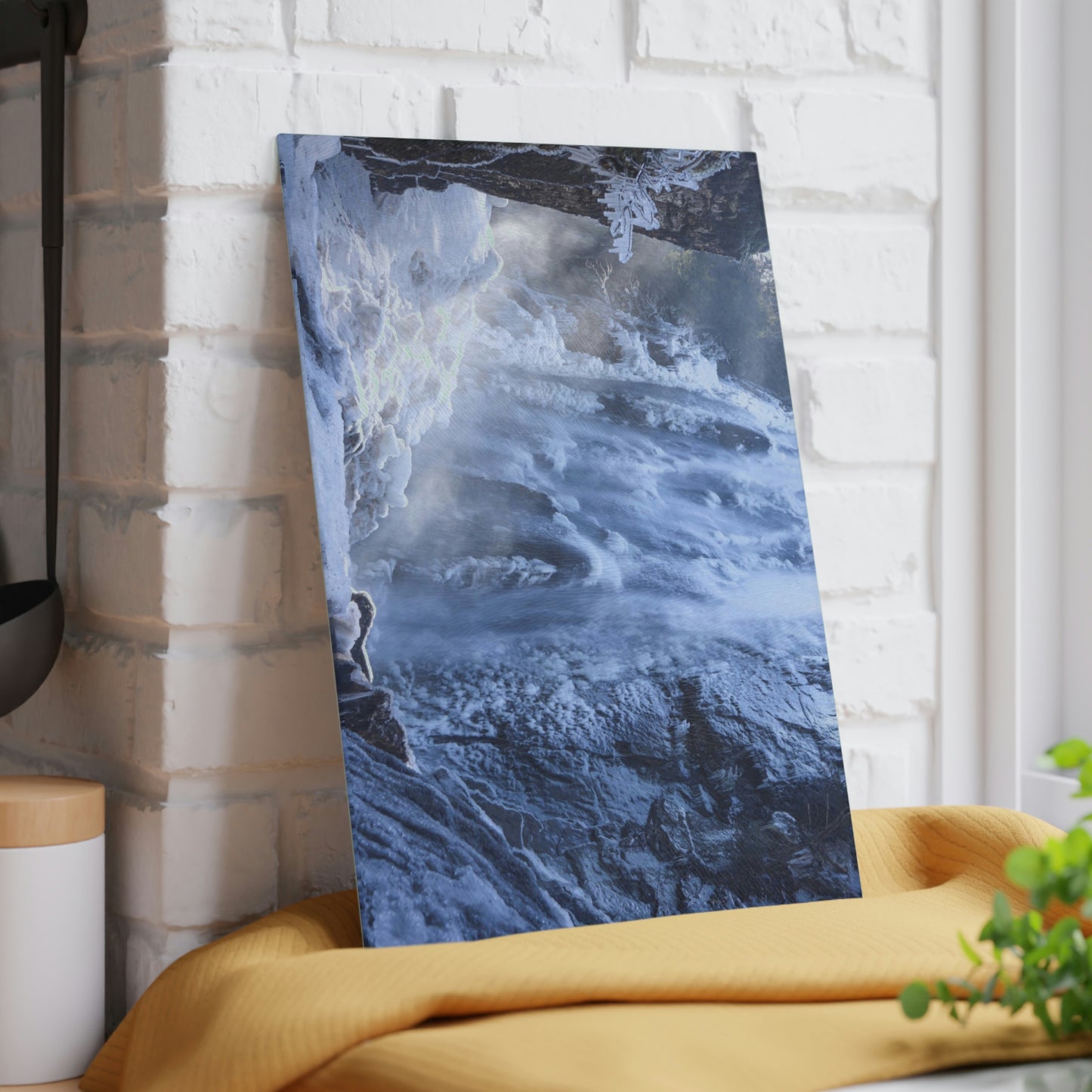 Glass Cutting Board - Frozen Rainbow Falls