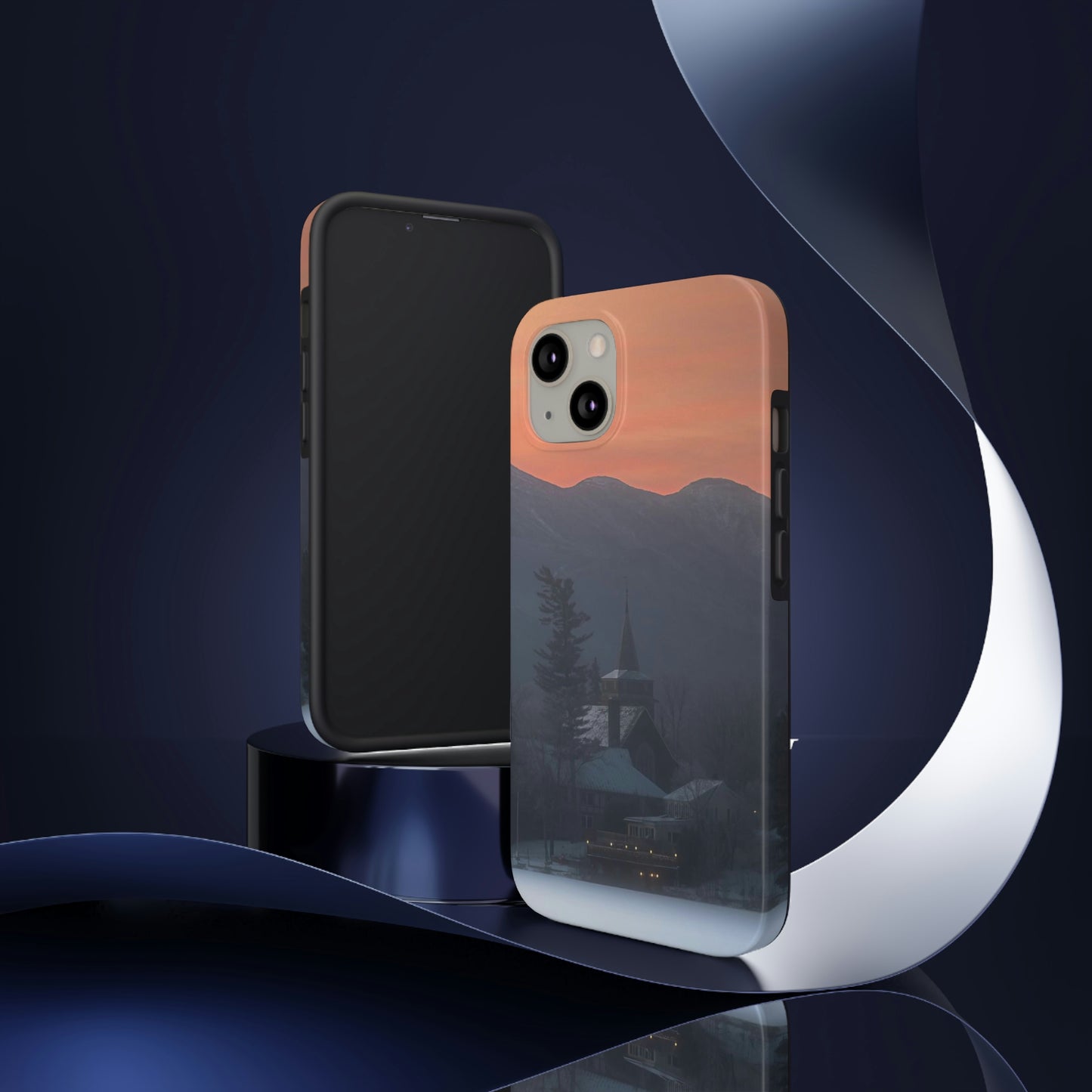 Impact Resistant Phone Case - Mirror Lake Winter Sunrise