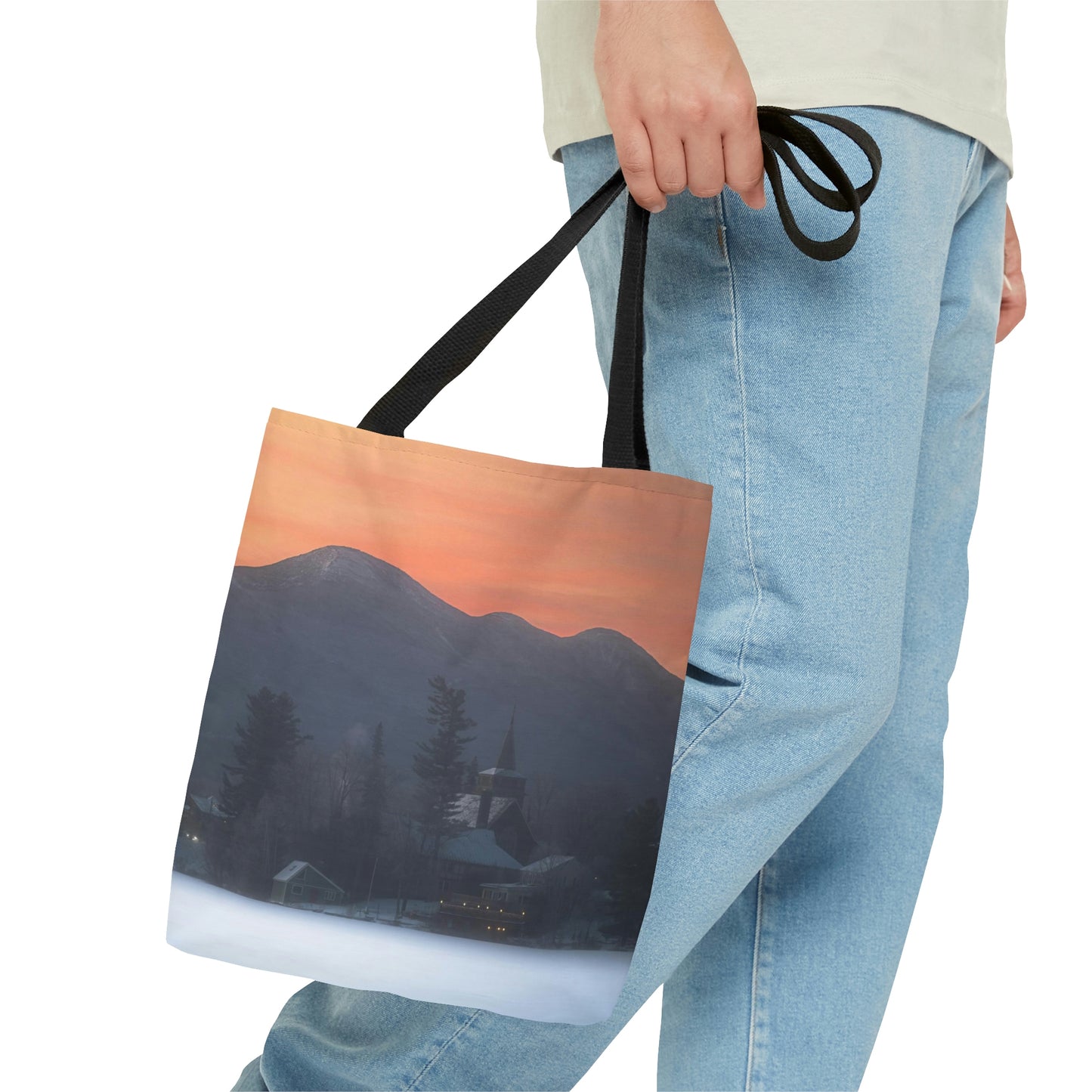 Tote Bag - Mirror Lake Winter Sunrise