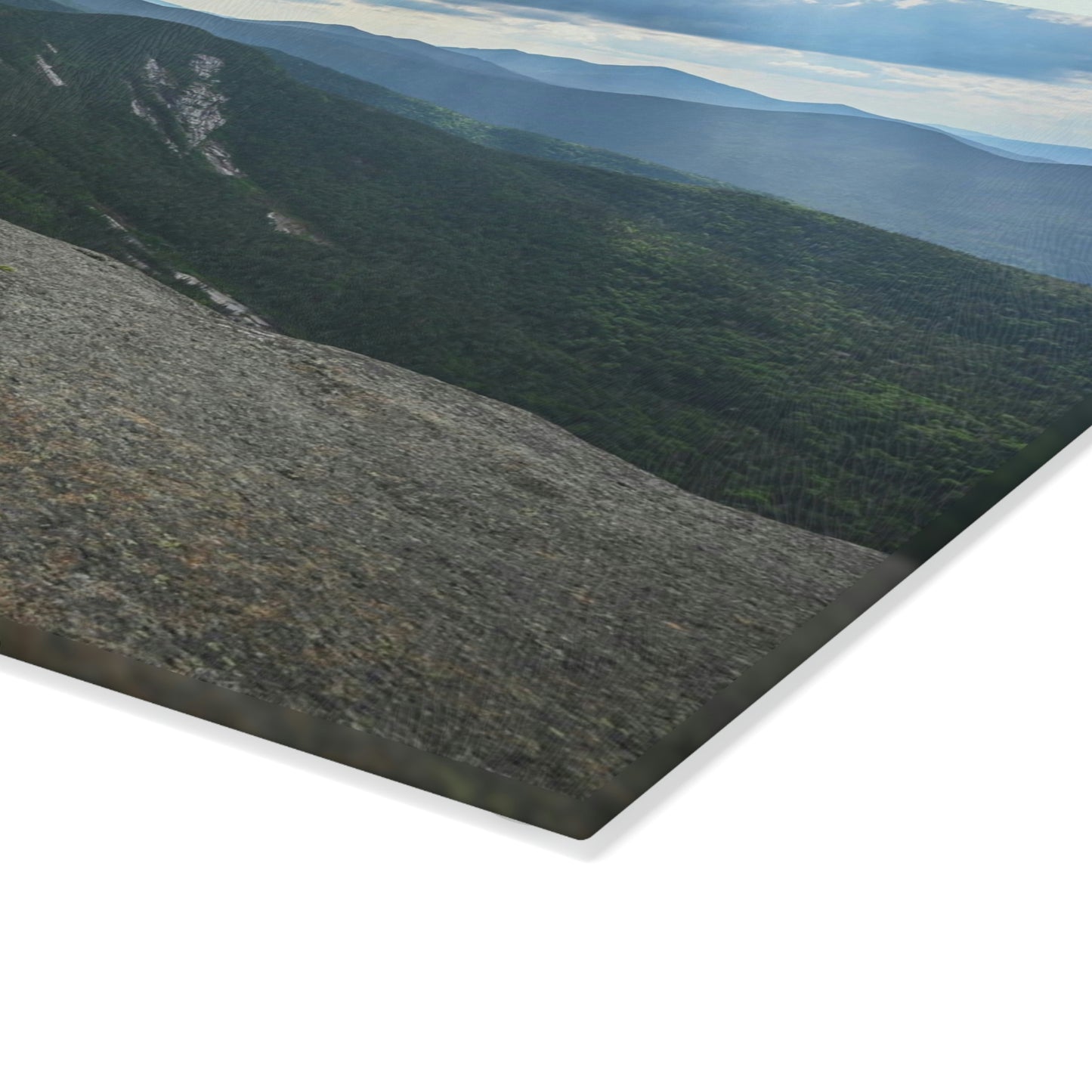 Glass Cutting Board - Heart Shaped Rock on Gothics Mountain