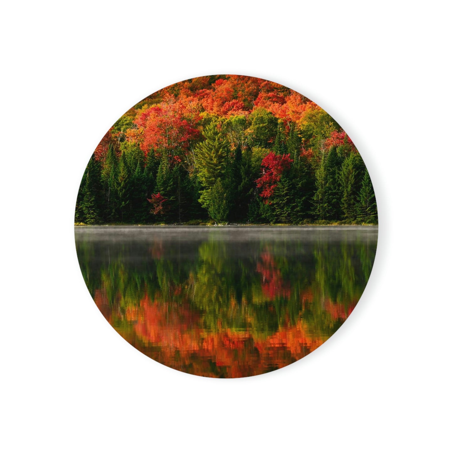 Cork Back Coaster - Autumn Reflections