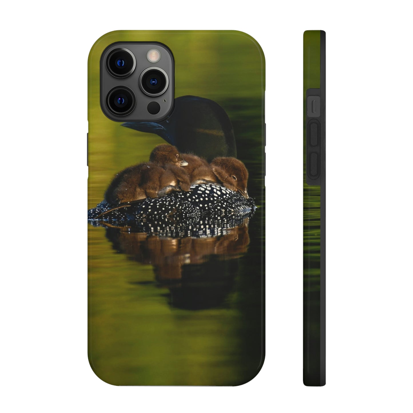 Impact Resistant Phone Case - Mother Loon & Babies