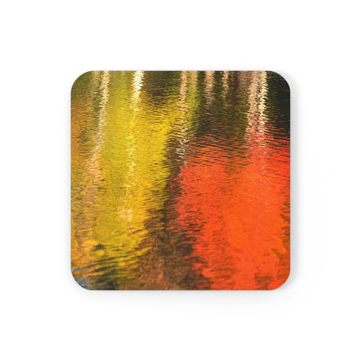 Cork Back Coaster - Reflections of Autumn