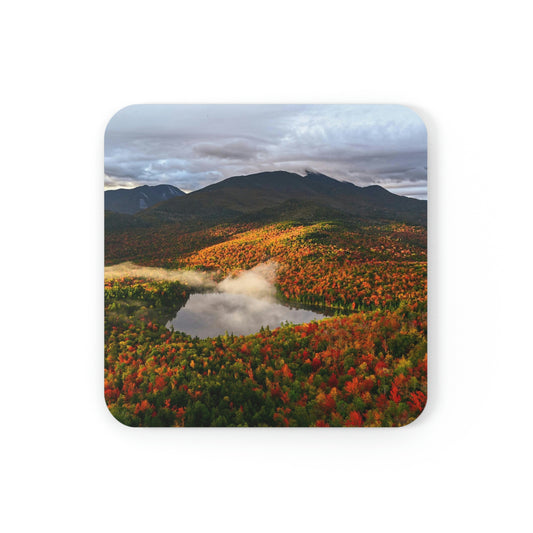 Cork Back Coaster - Heart Lake Autumn
