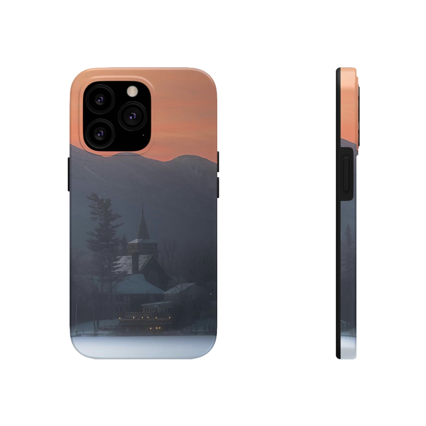 Impact Resistant Phone Case - Mirror Lake Winter Sunrise
