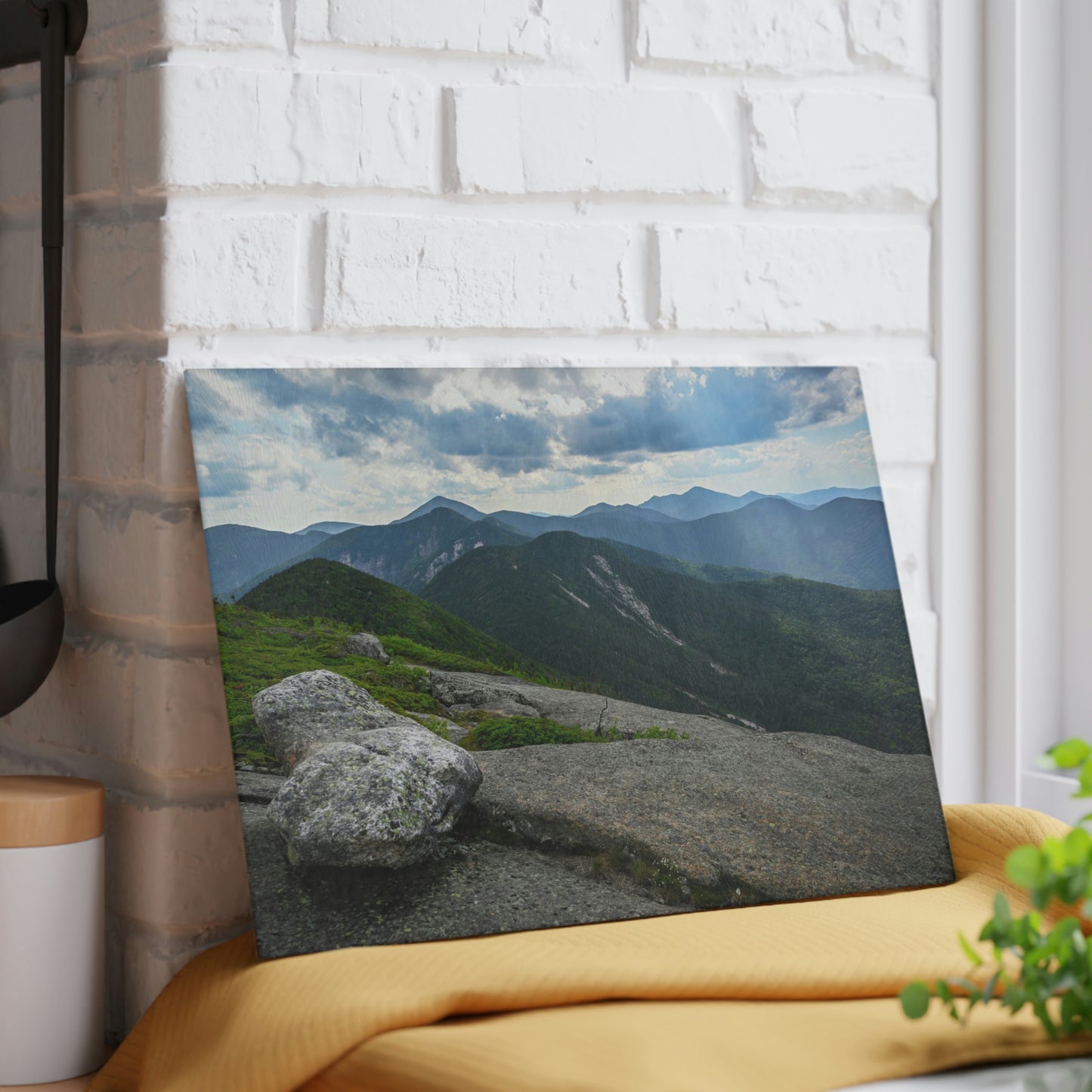 Glass Cutting Board - Heart Shaped Rock on Gothics Mountain