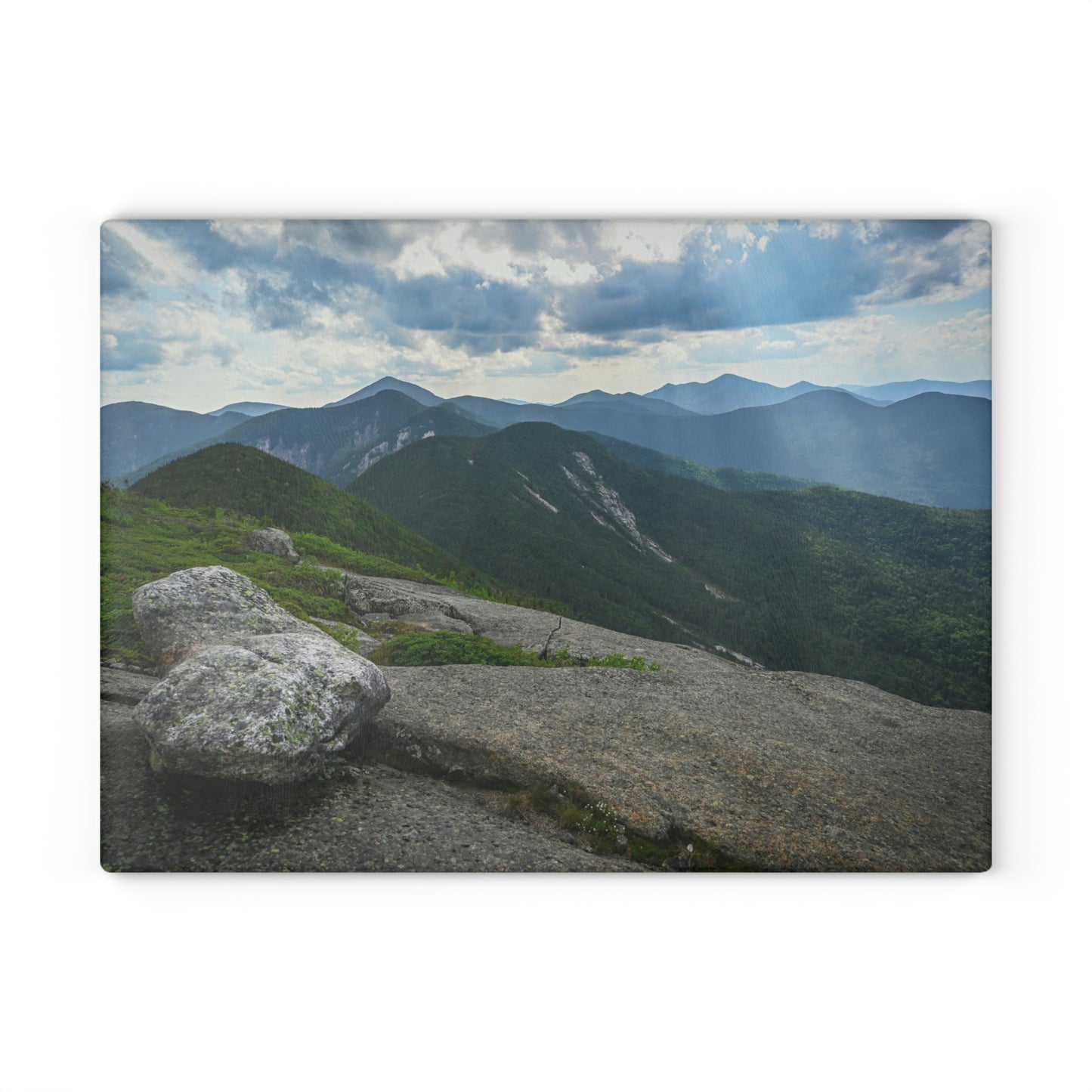 Glass Cutting Board - Heart Shaped Rock on Gothics Mountain