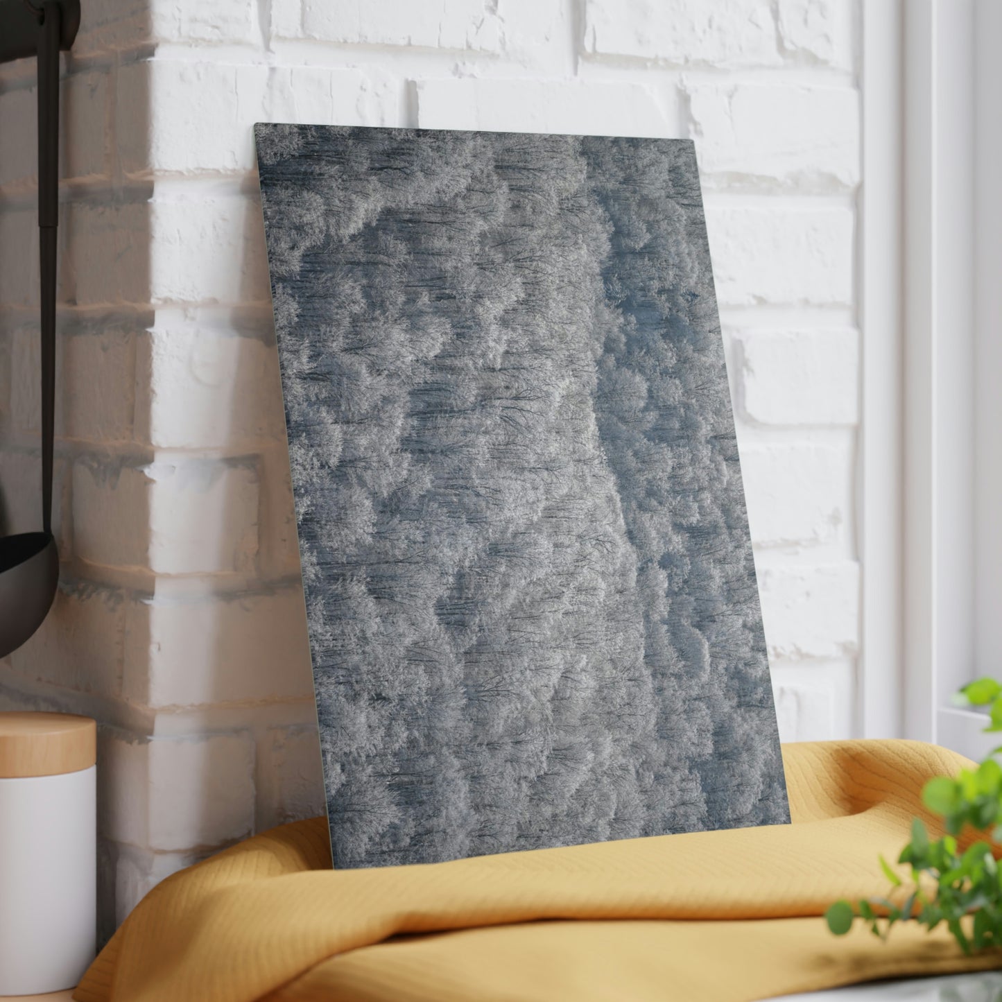 Glass Cutting Board - Frozen Trees