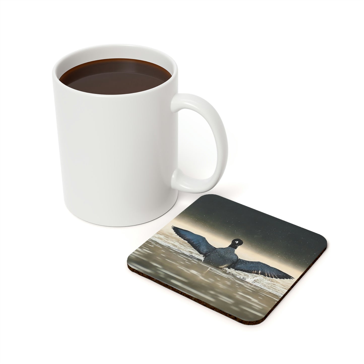 Cork Back Coaster - Loon Wingspread