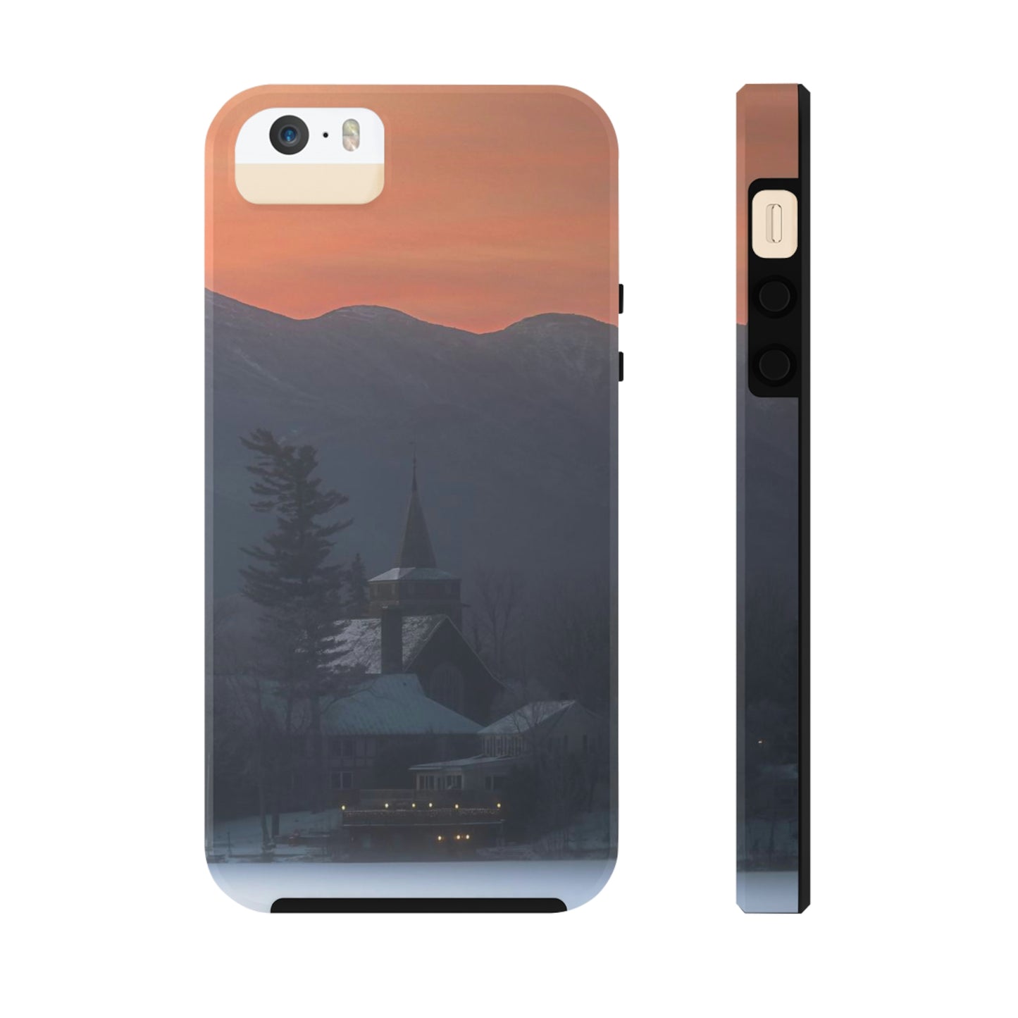 Impact Resistant Phone Case - Mirror Lake Winter Sunrise