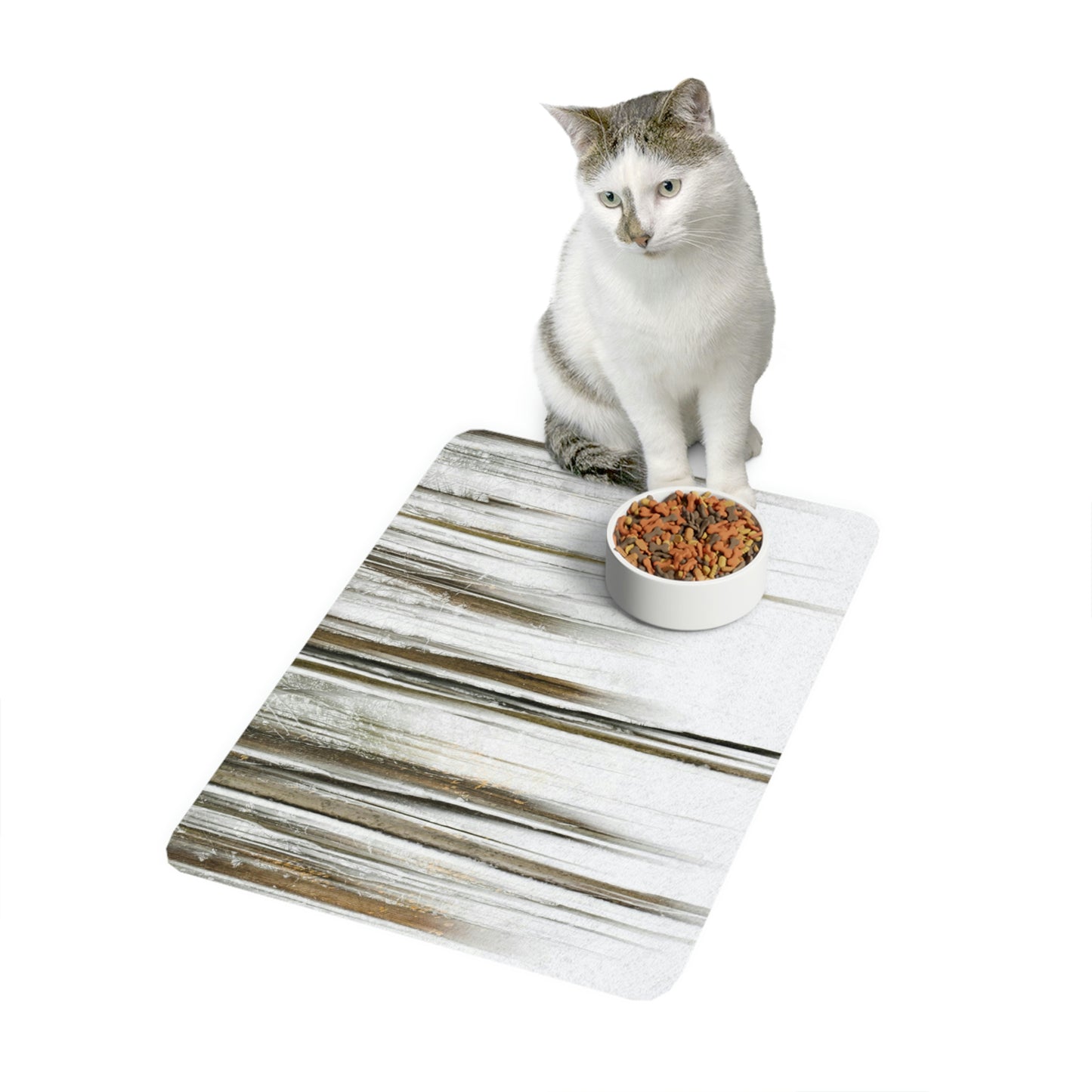 Pet Food Mat - Abstract Winter Woods