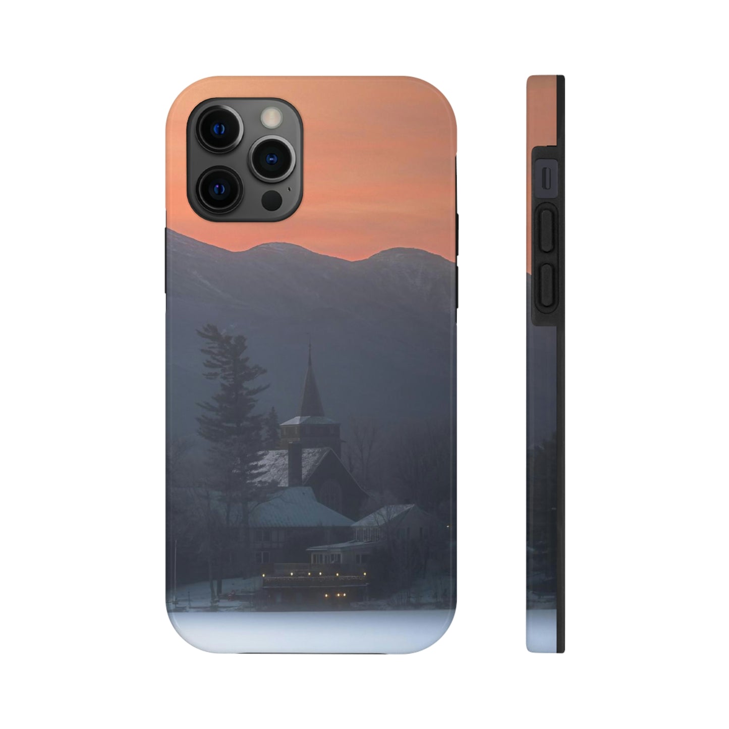 Impact Resistant Phone Case - Mirror Lake Winter Sunrise