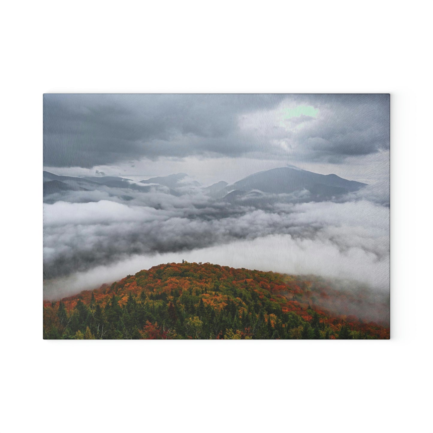 Glass Cutting Board - Autumn Mood from Mt. Van Hoevenberg
