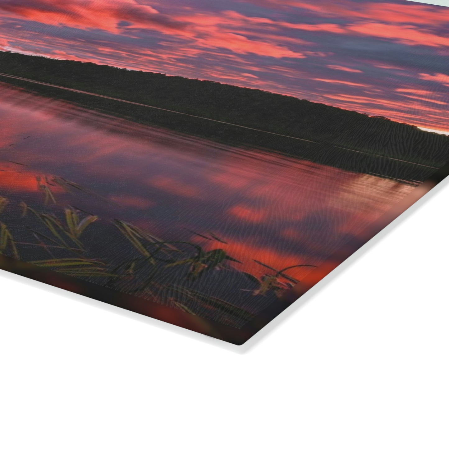 Glass Cutting Board - Reflections of Summer, Colby Lake