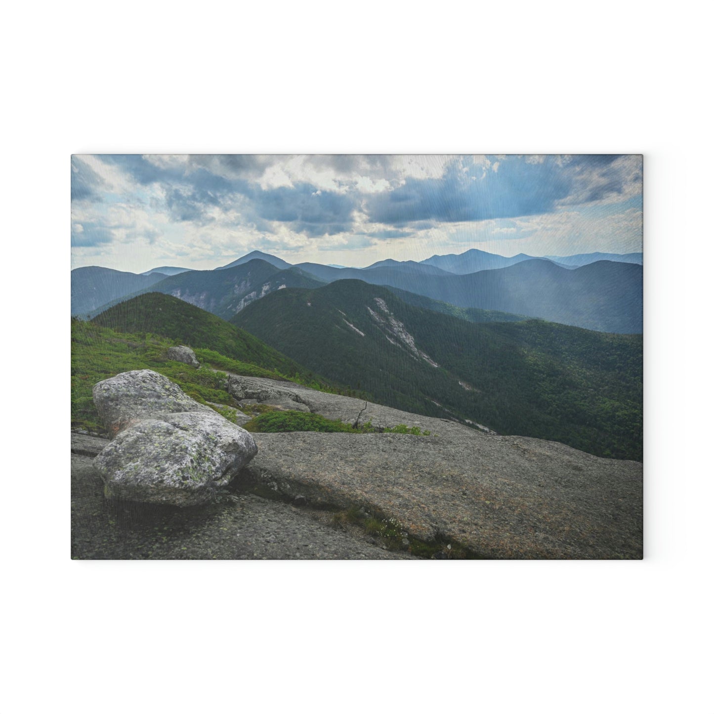 Glass Cutting Board - Heart Shaped Rock on Gothics Mountain