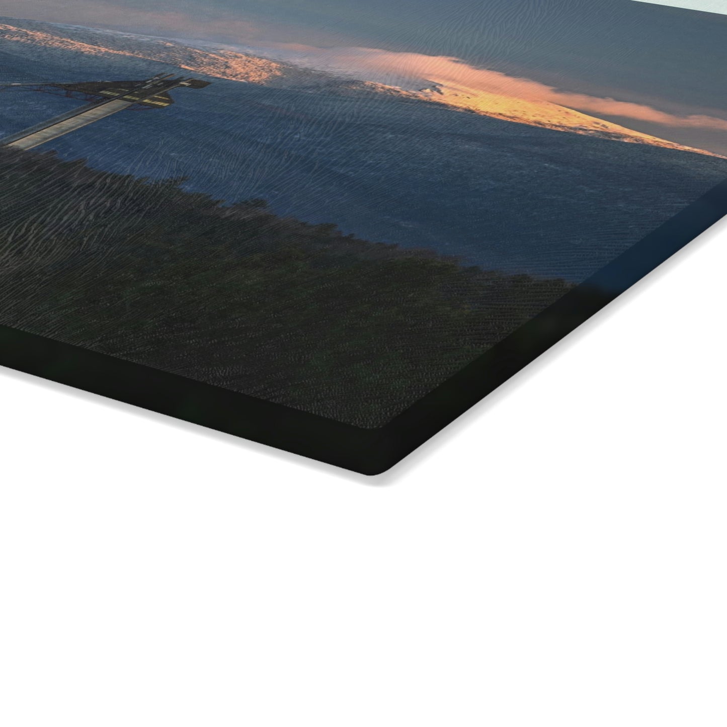 Glass Cutting Board - Olympic Ski Jumps, Lake Placid