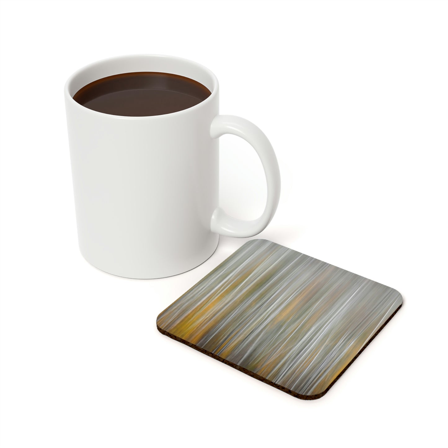 Cork Back Coaster - Abstract Autumn