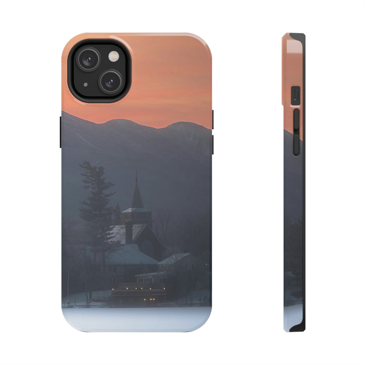 Impact Resistant Phone Case - Mirror Lake Winter Sunrise