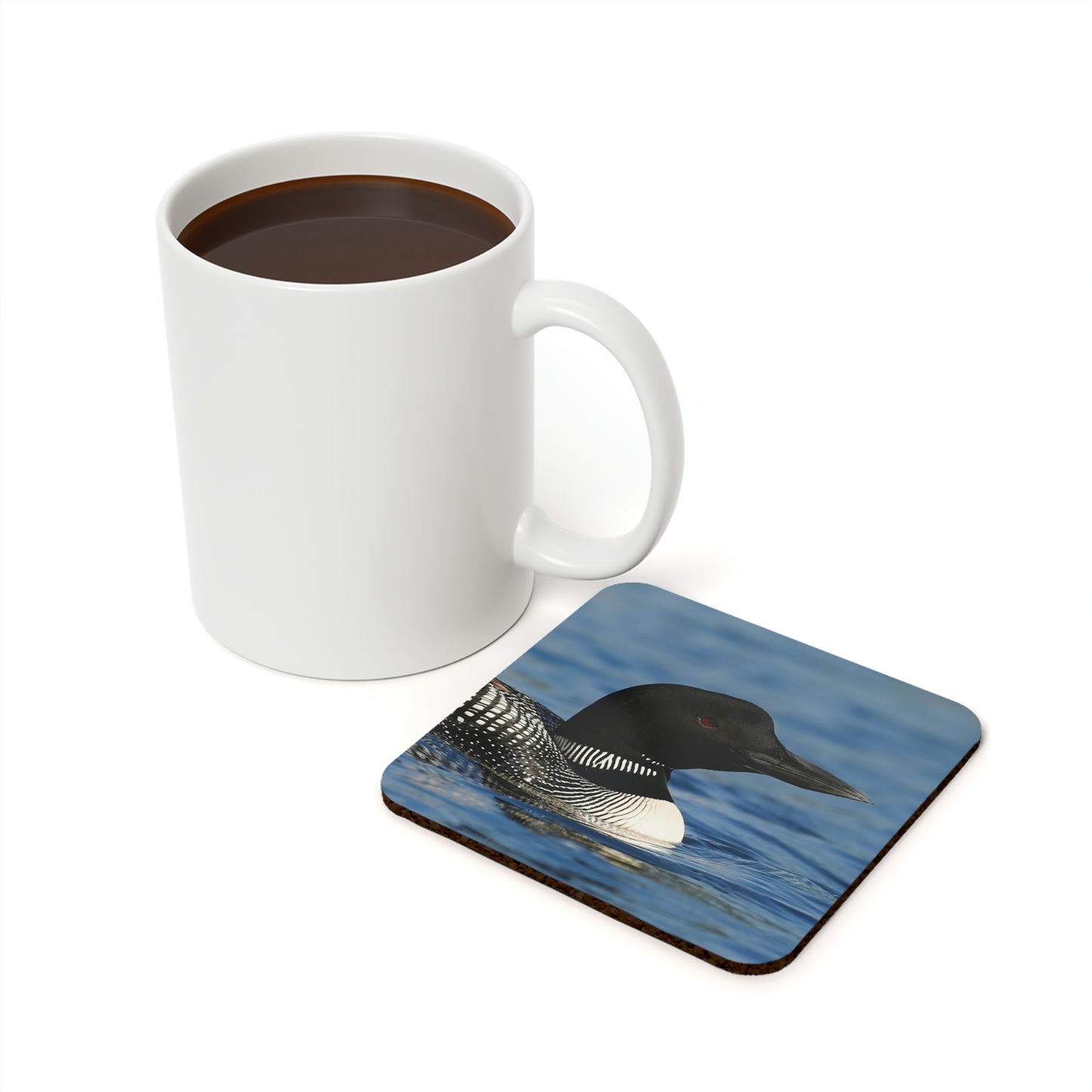 Cork Back Coaster - Loon