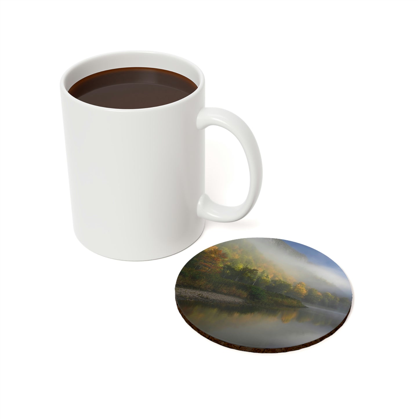 Cork Back Coaster - Ausable River