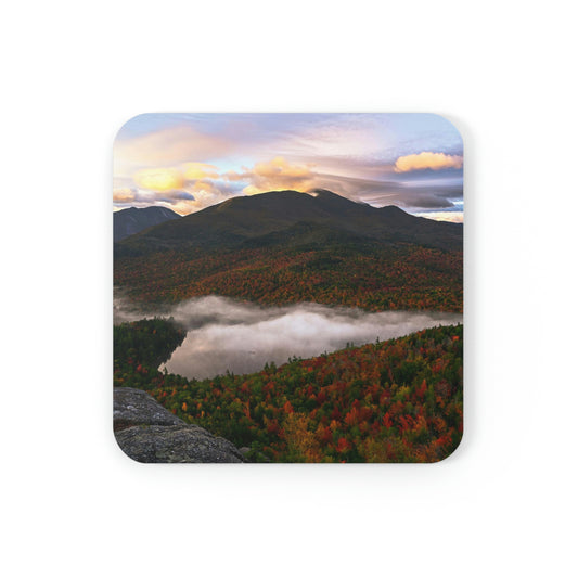 Cork Back Coaster - Autumn Sunrise over Heart Lake