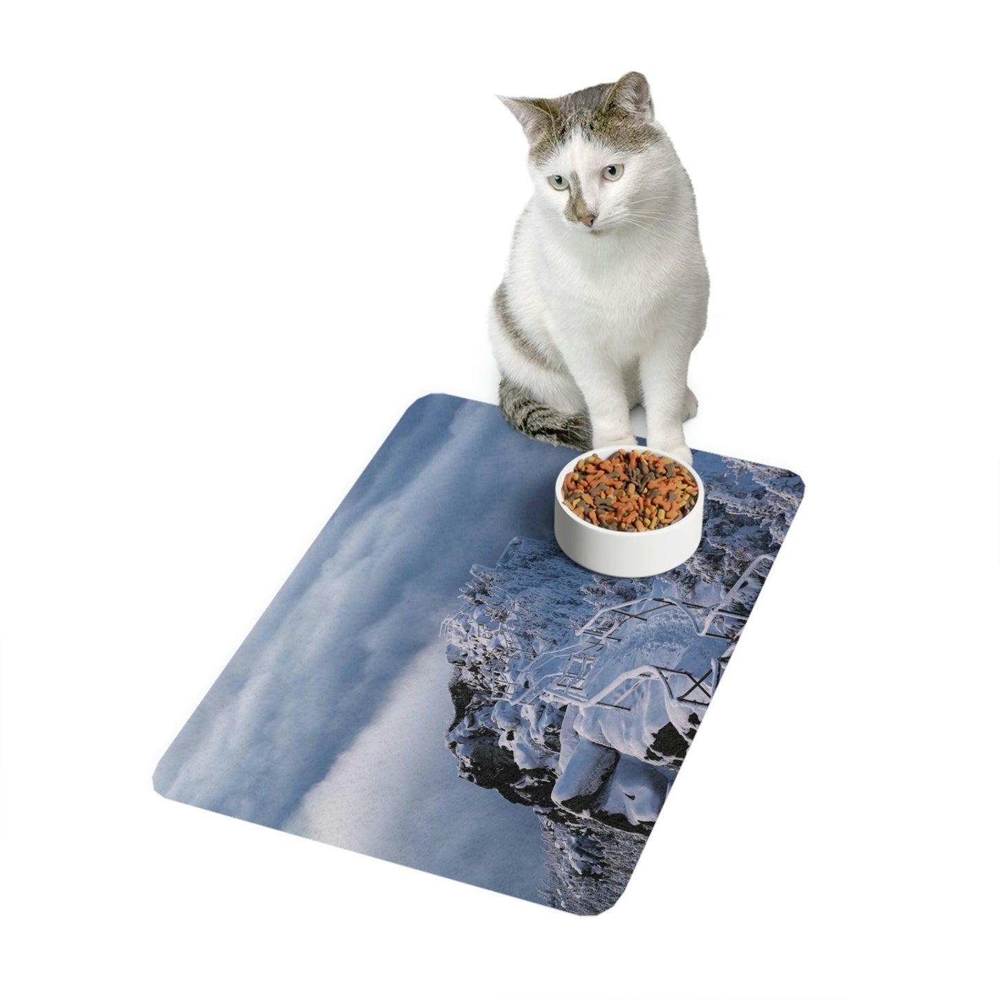 Pet Food Mat - Whiteface Castle in the Clouds