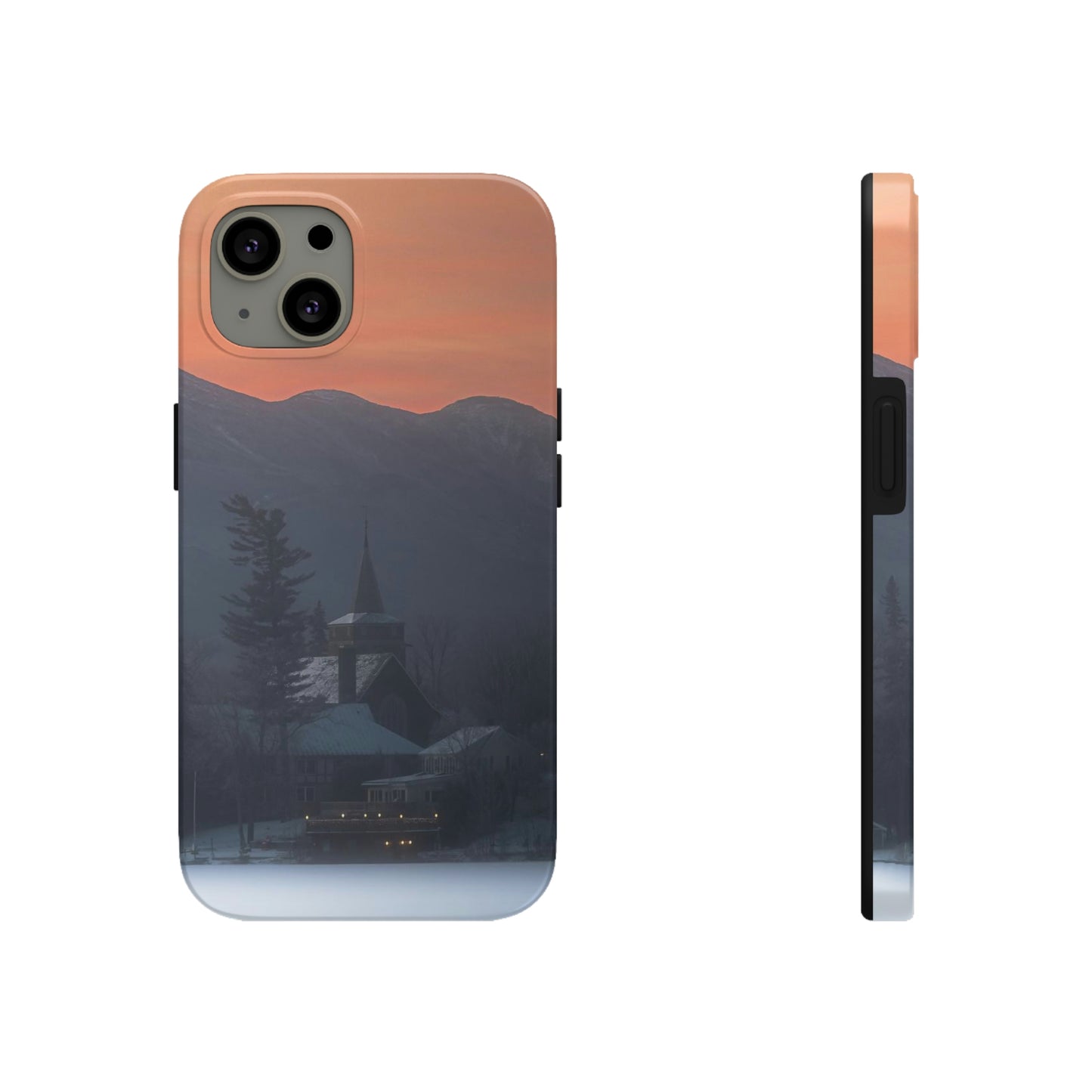 Impact Resistant Phone Case - Mirror Lake Winter Sunrise