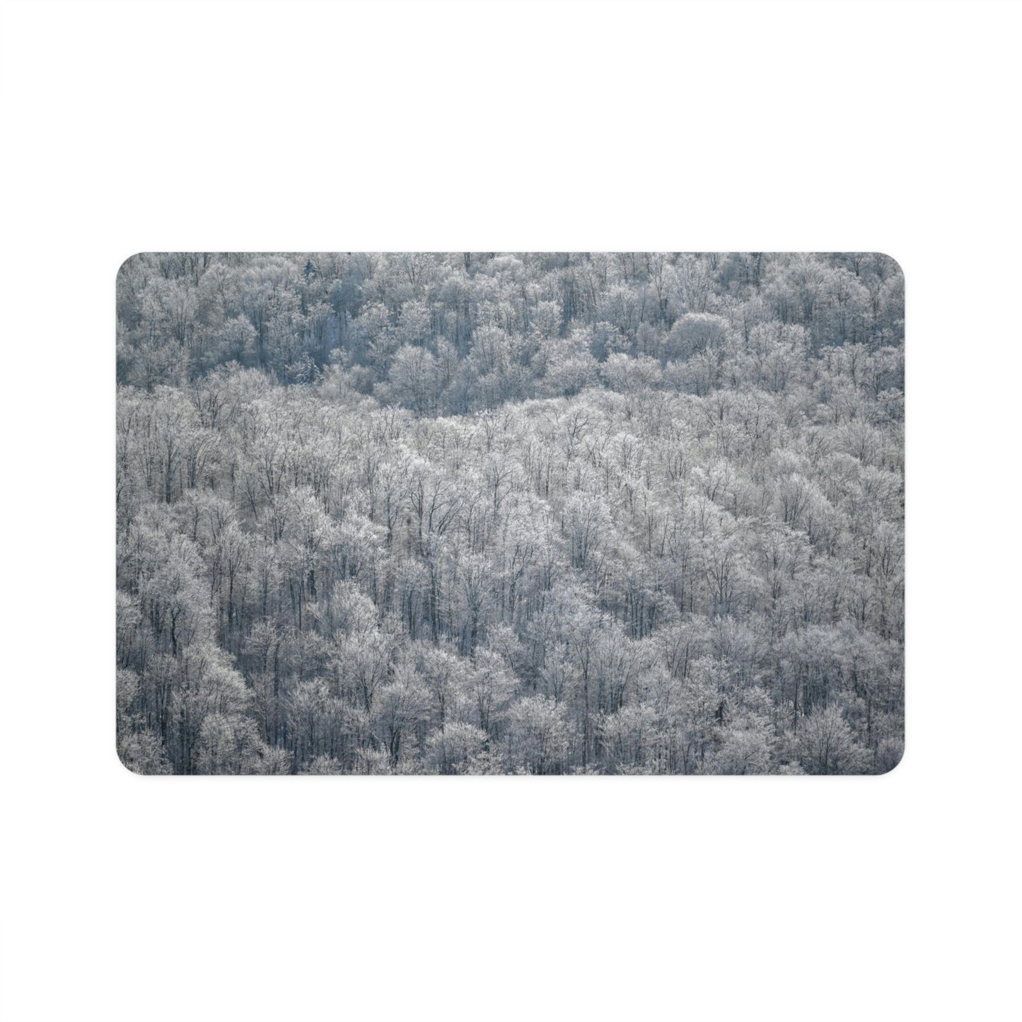 Pet Food Mat - Frozen Trees