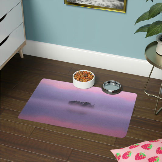 Pet Food Mat - Crisp Autumn Sunrise, Tupper Lake