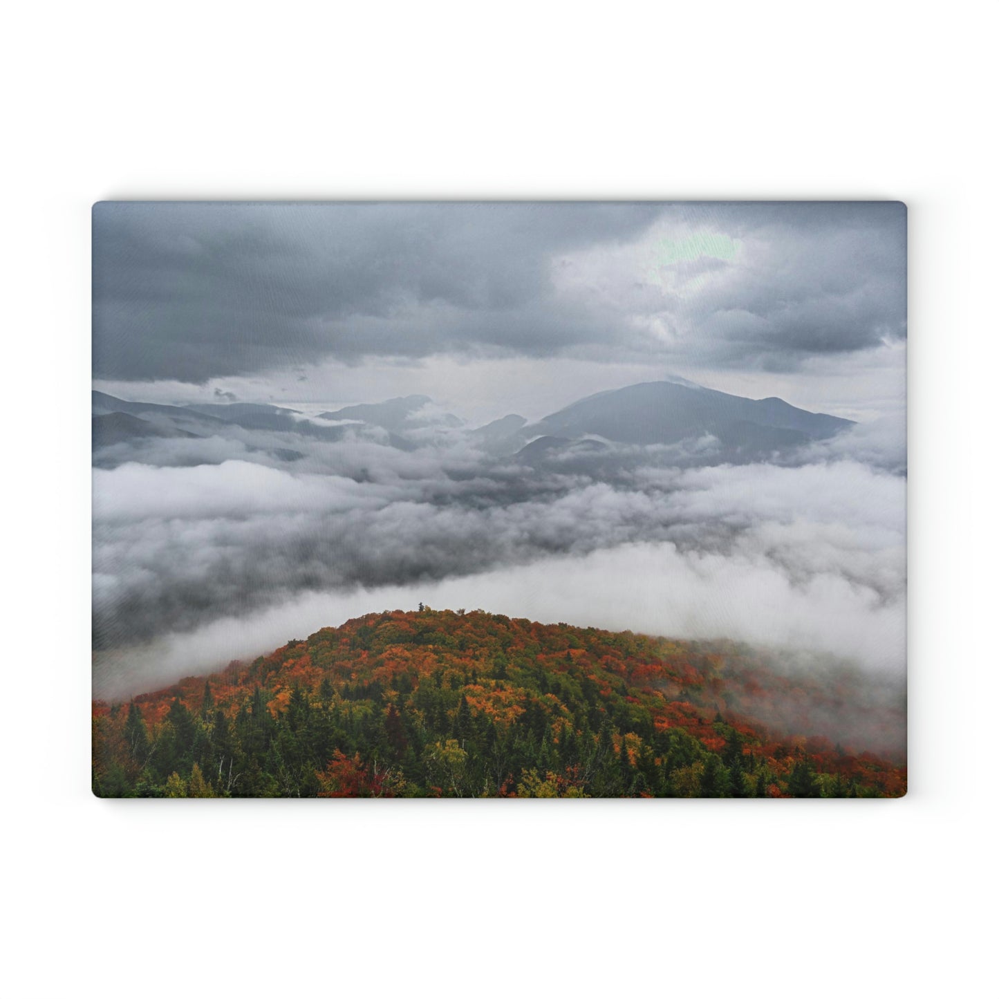 Glass Cutting Board - Autumn Mood from Mt. Van Hoevenberg