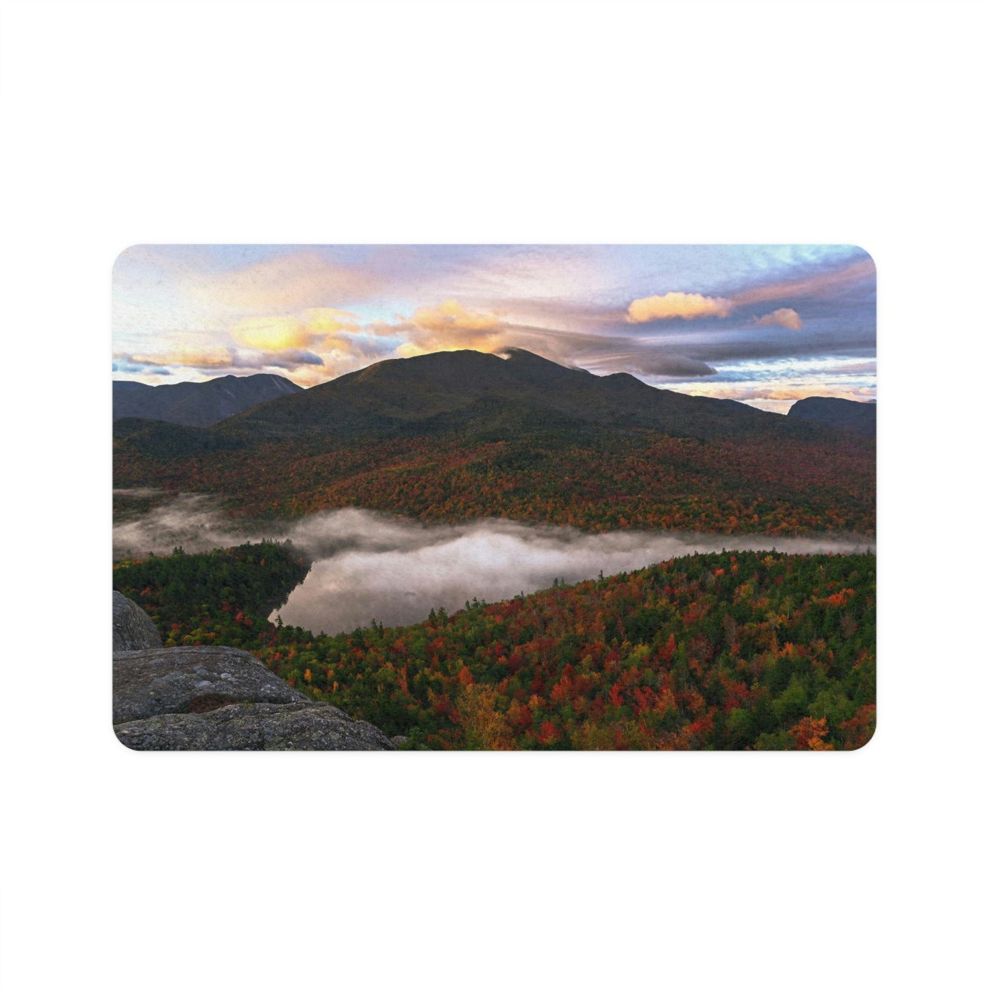 Pet Food Mat - Autumn Sunrise over Heart Lake