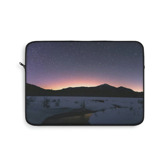 Laptop Sleeve - Starlit Aurora over Whiteface Mt.