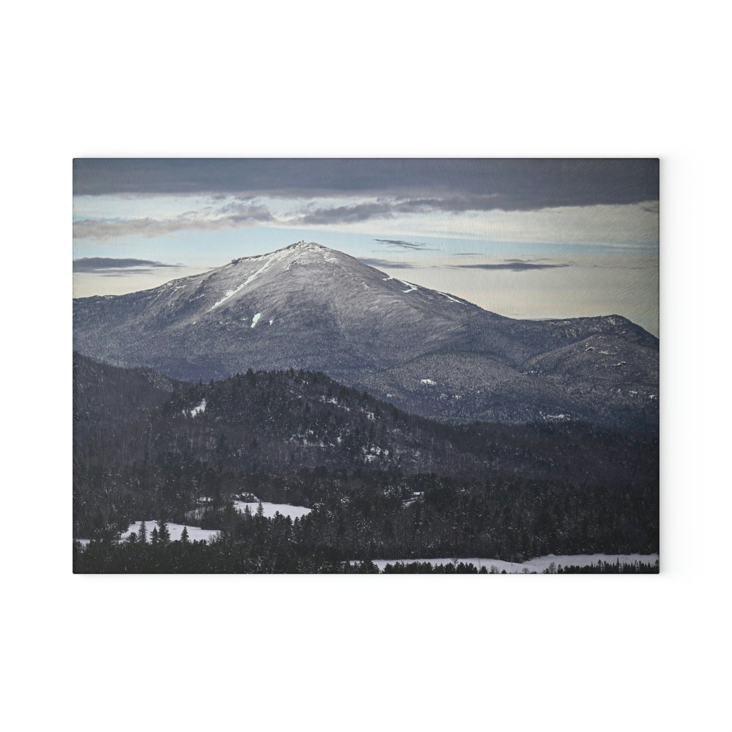 Glass Cutting Board - Mountain Town