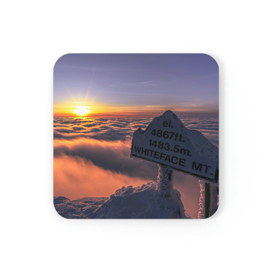 Cork Back Coaster - Above it All, Whiteface