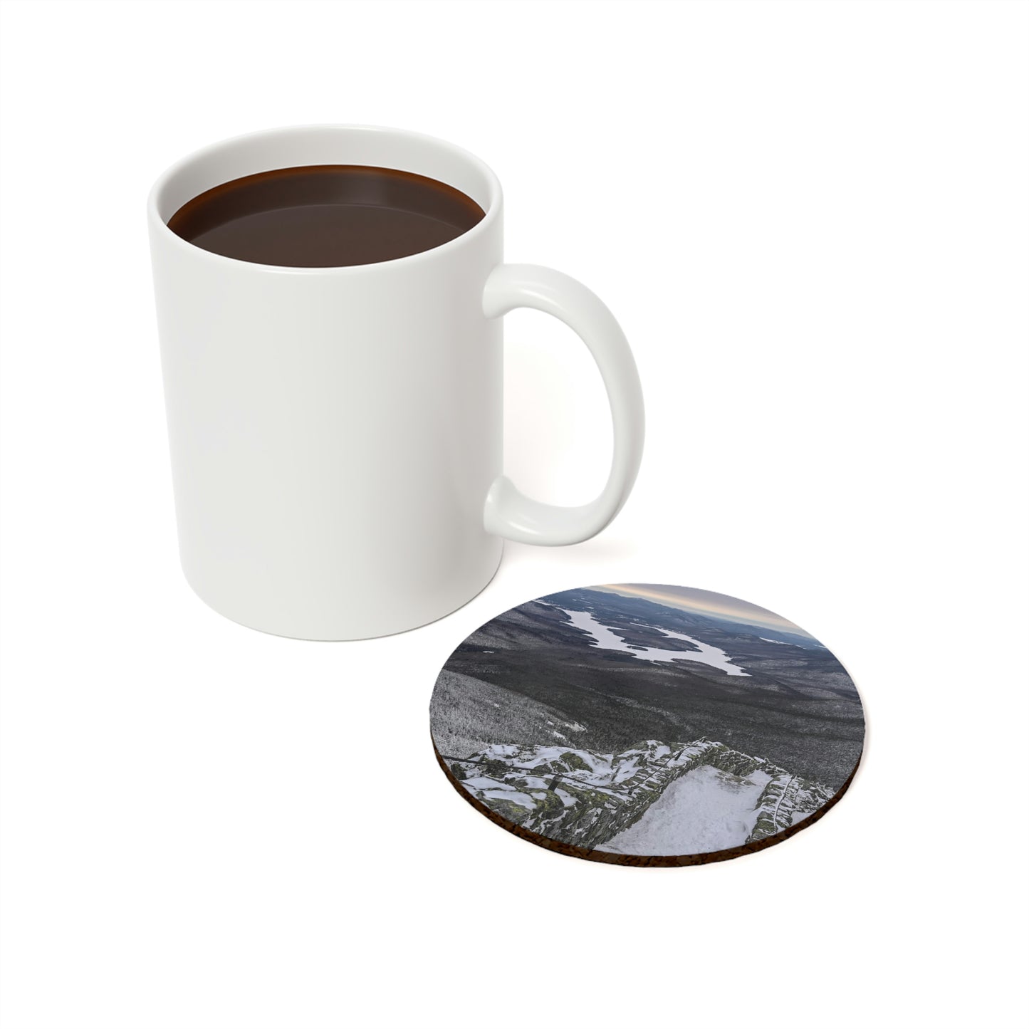 Cork Back Coaster - Lake Placid View, Whiteface