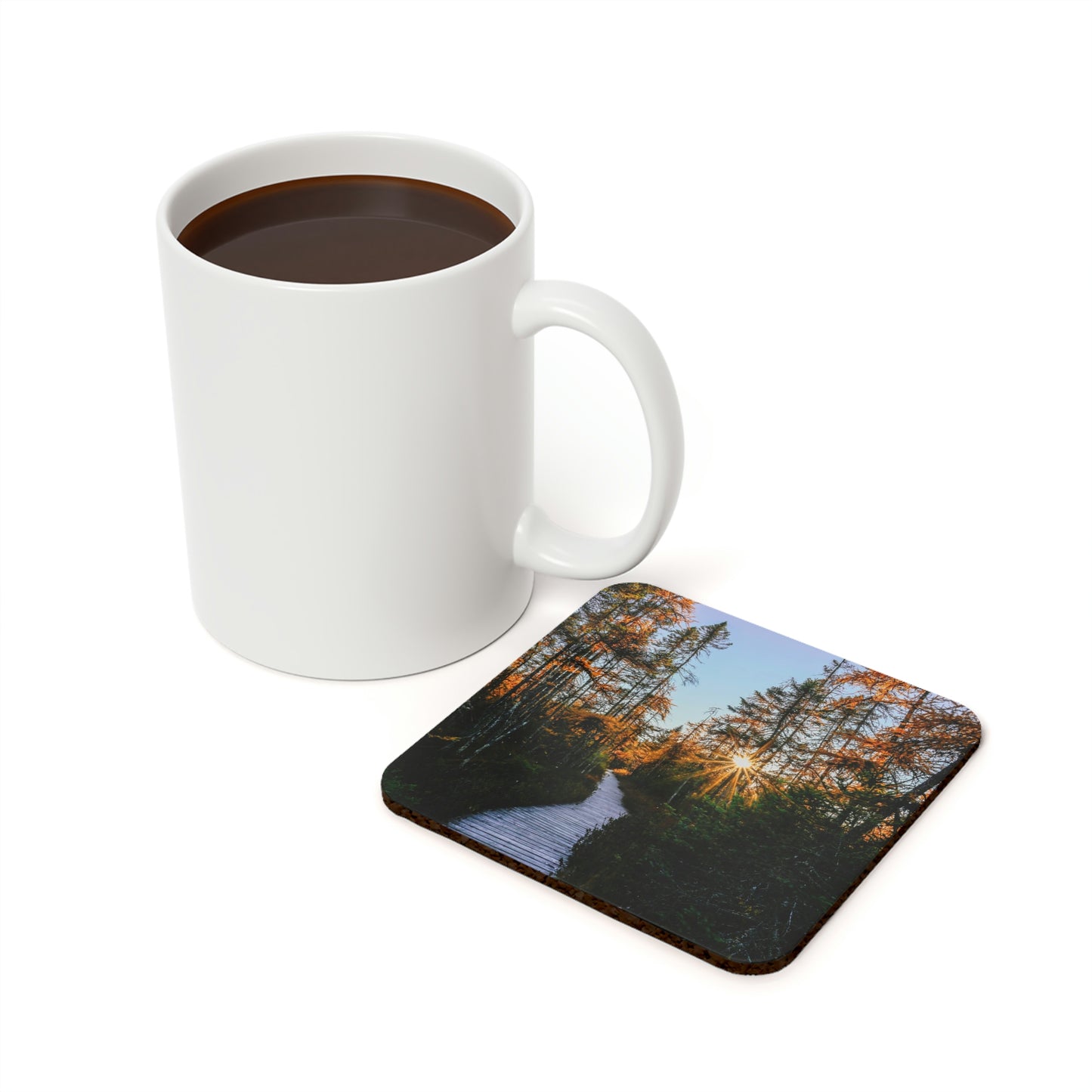 Cork Back Coaster - Golden Tamaracks