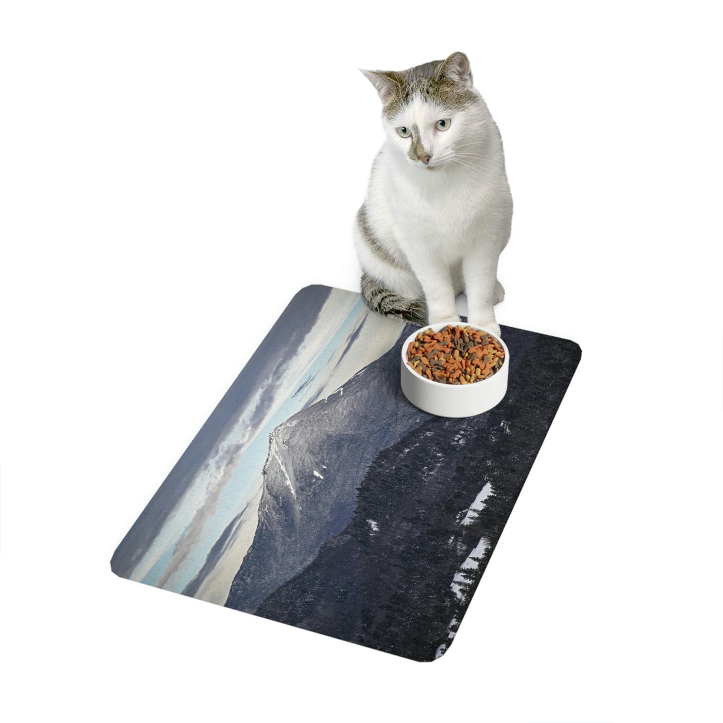Pet Food Mat - Mountain Town