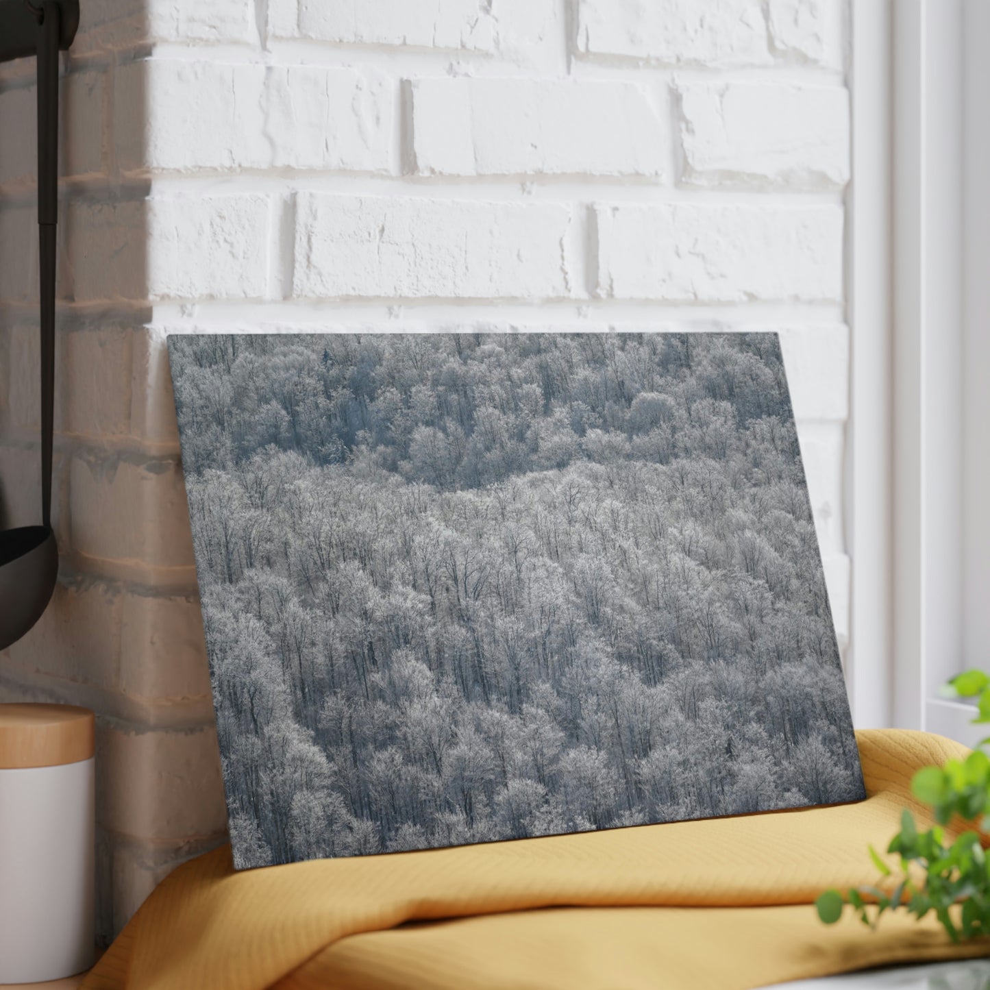 Glass Cutting Board - Frozen Trees