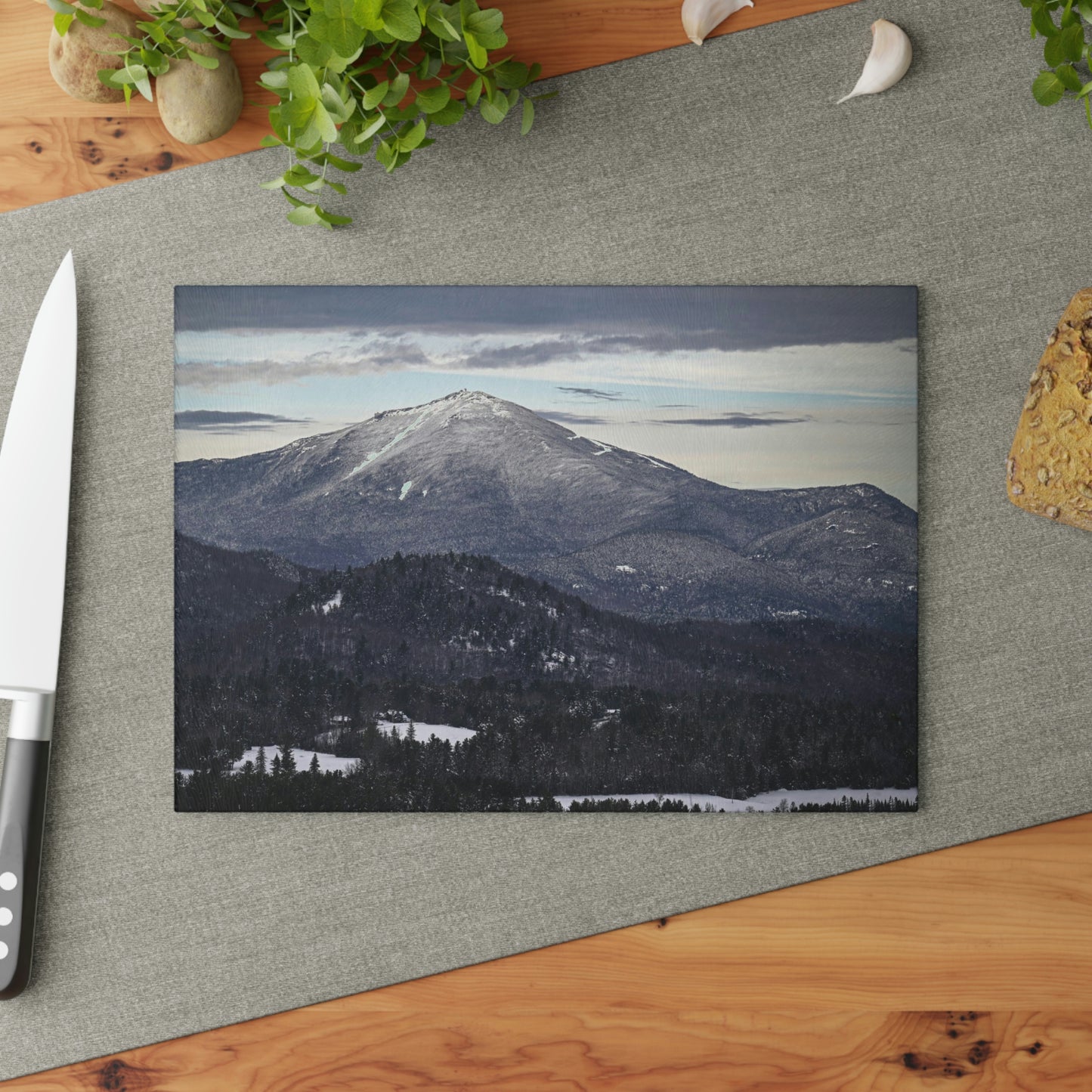 Glass Cutting Board - Mountain Town